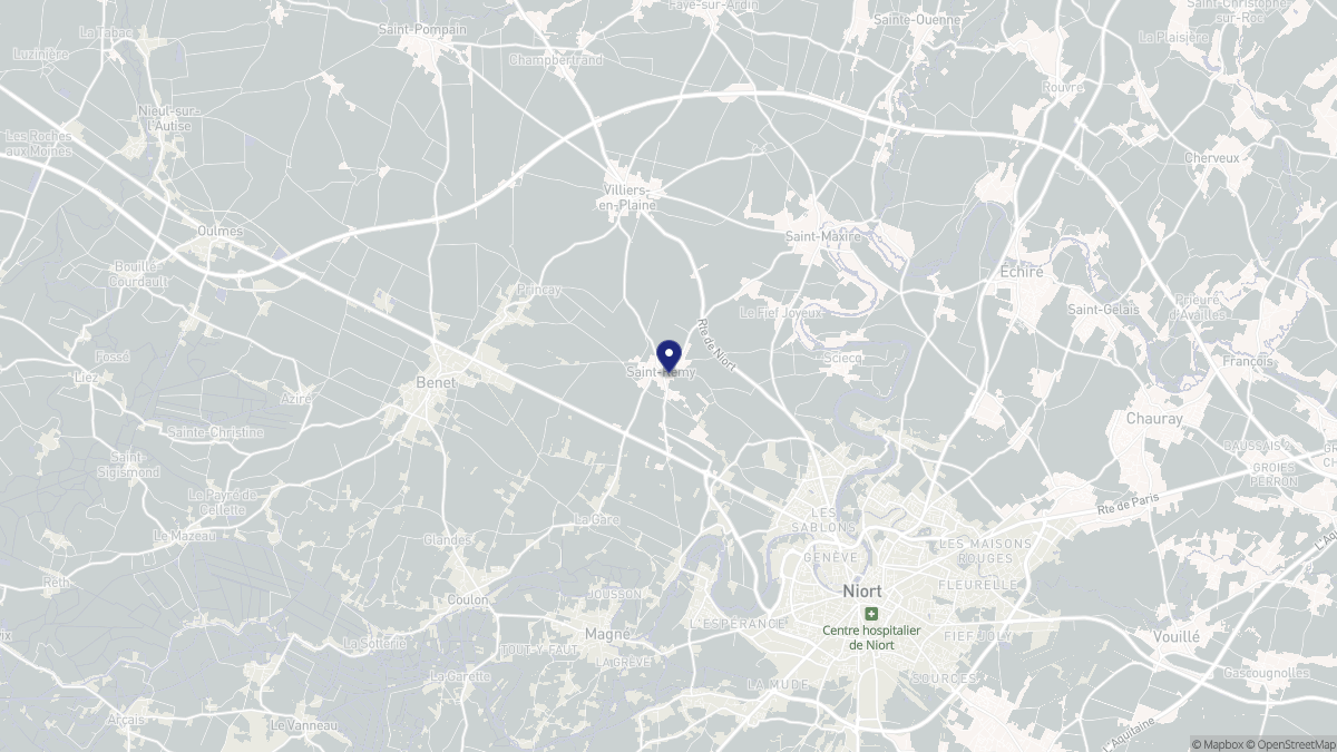 Aperçu cartographique de Saint-Rémy, centré sur la commune