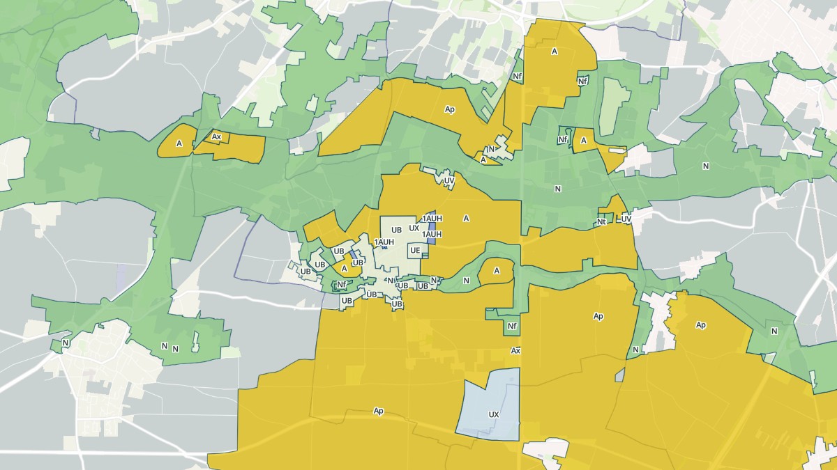 Aperçu cartographique de Saint-Symphorien, centré sur la commune