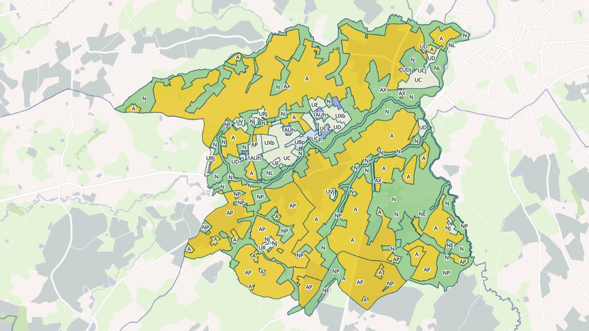 Aperçu cartographique de Le Tallud, centré sur la commune