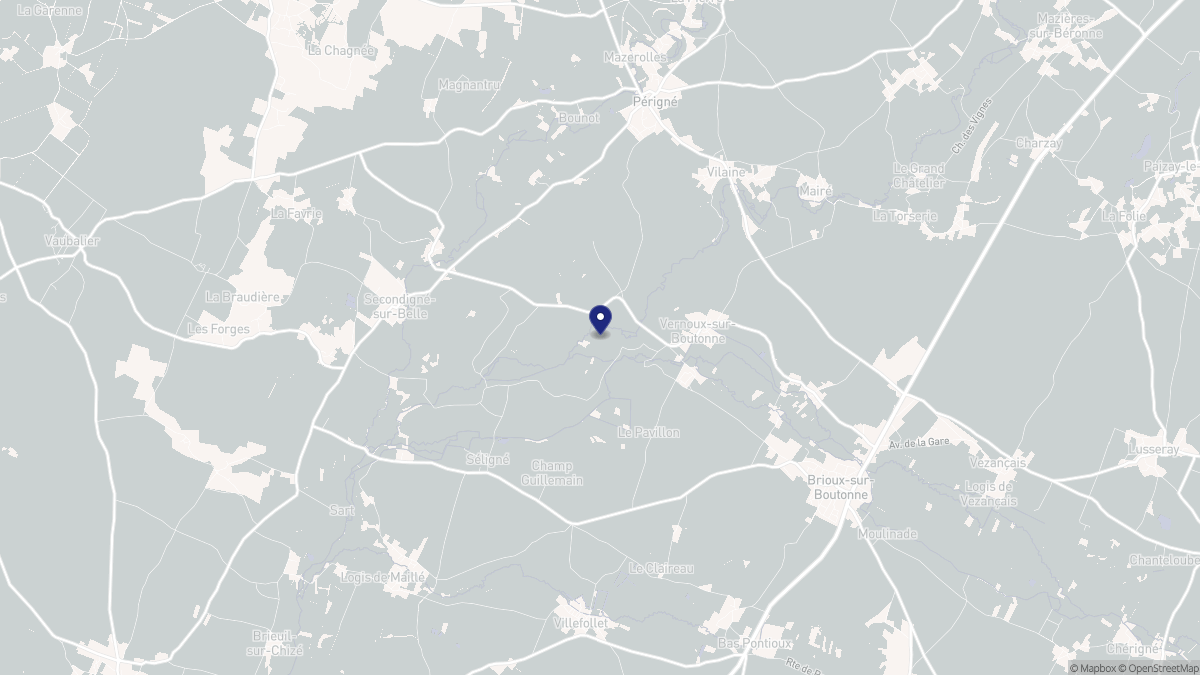 Aperçu cartographique de Vernoux-sur-Boutonne, centré sur la commune