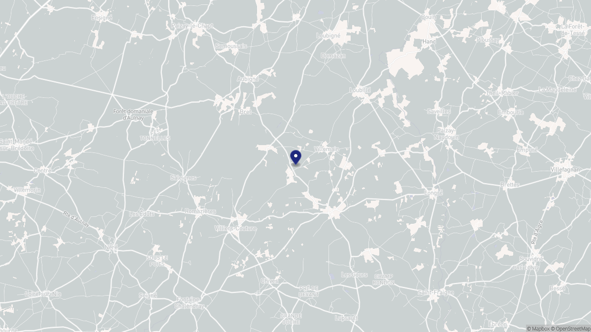 Aperçu cartographique de Villemain, centré sur la commune