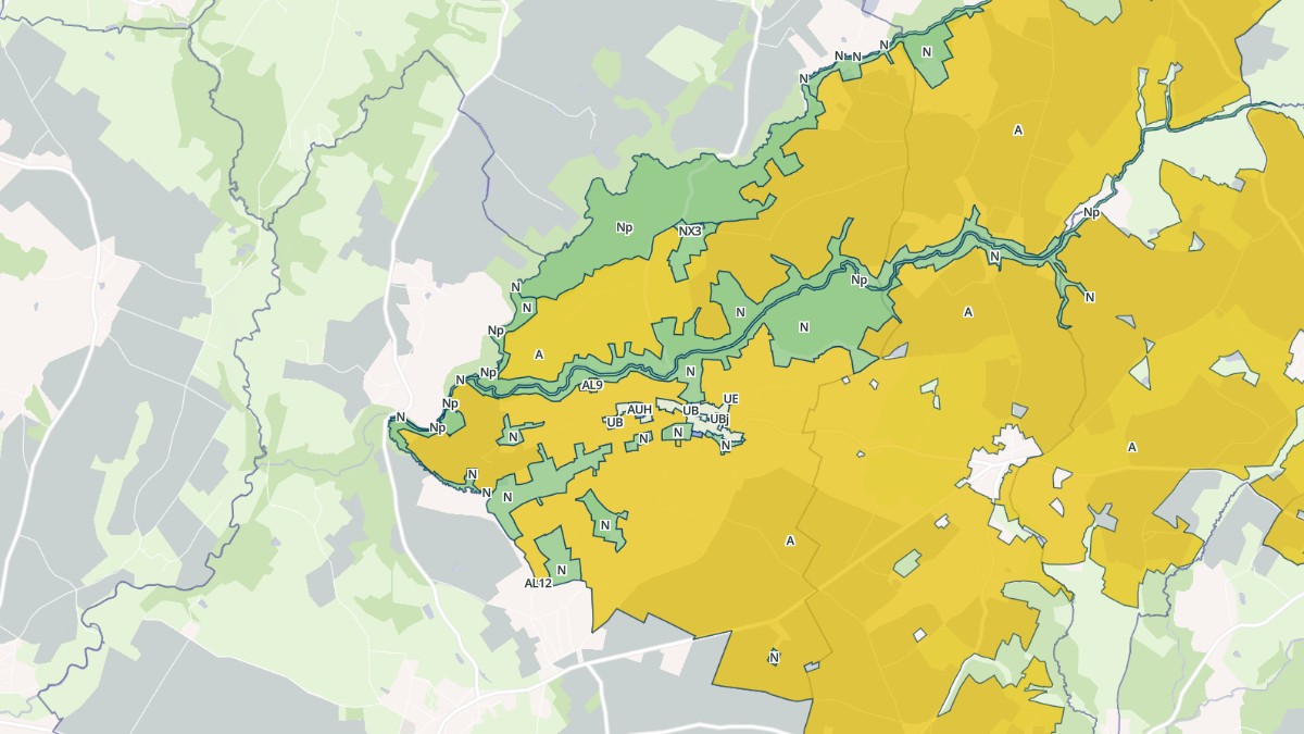 Aperçu cartographique de Xaintray, centré sur la commune