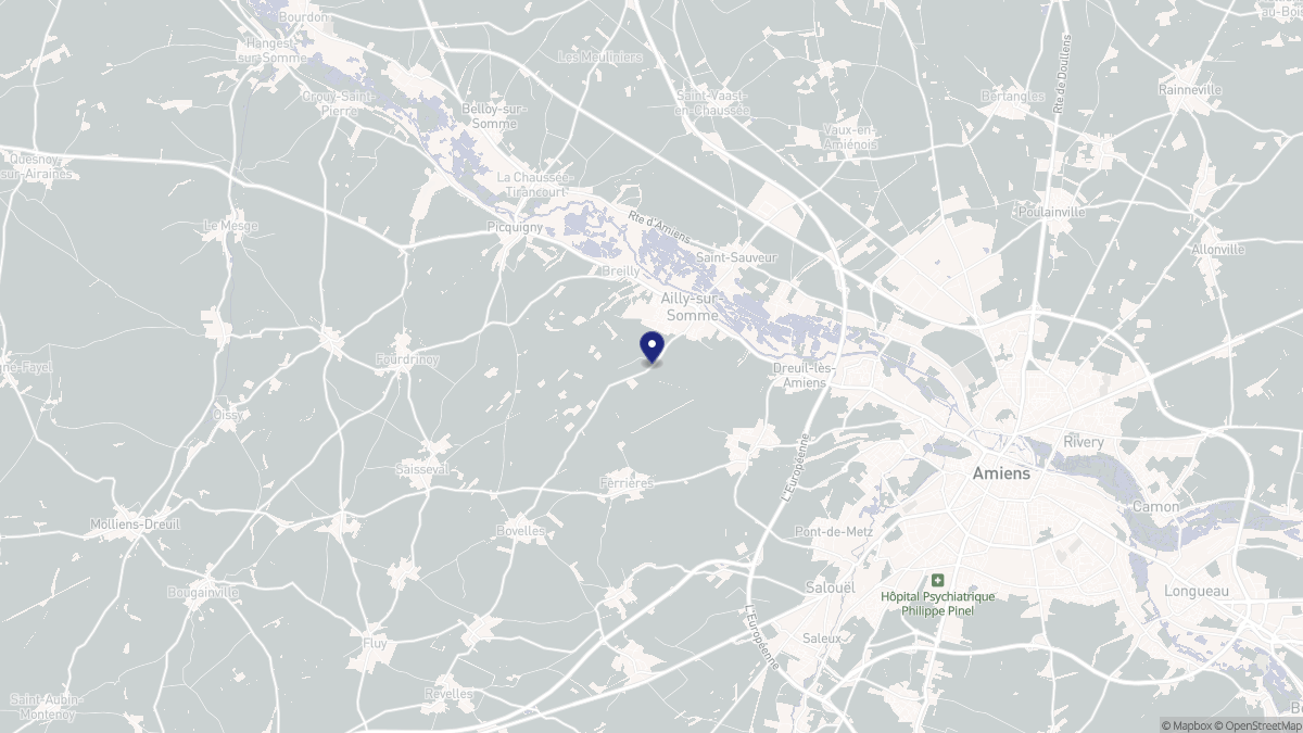 Aperçu cartographique de Ailly-sur-Somme, centré sur la commune