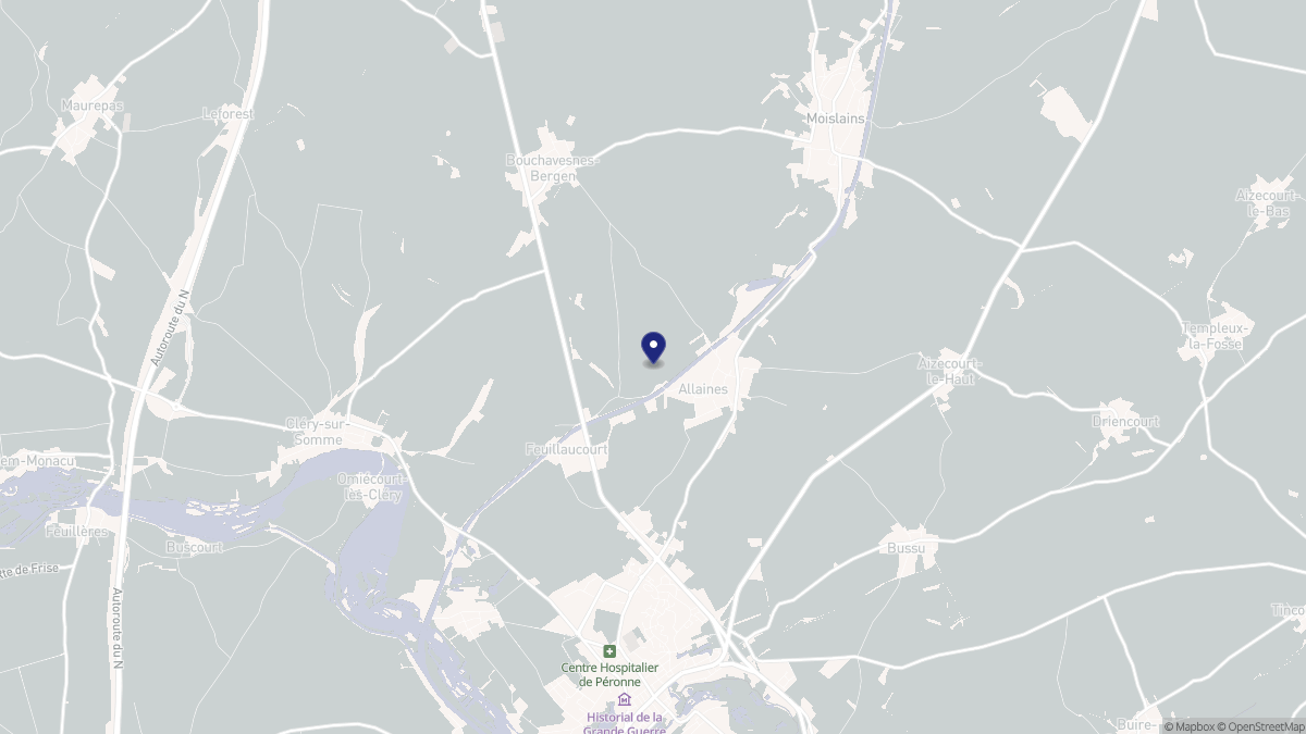 Aperçu cartographique de Allaines, centré sur la commune