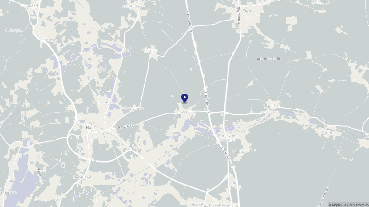 Aperçu cartographique de Arry, centré sur la commune