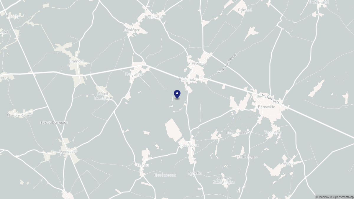 Aperçu cartographique de Beaumetz, centré sur la commune