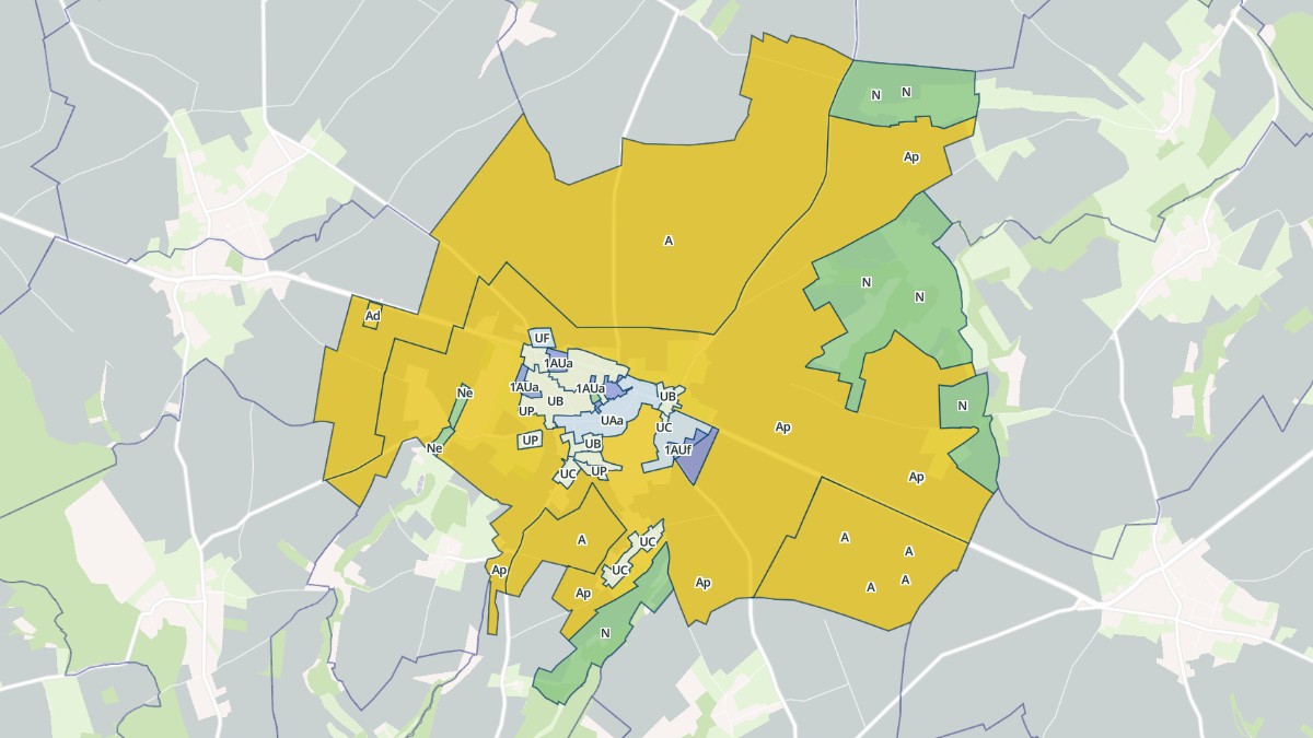 Aperçu cartographique de Bernaville, centré sur la commune