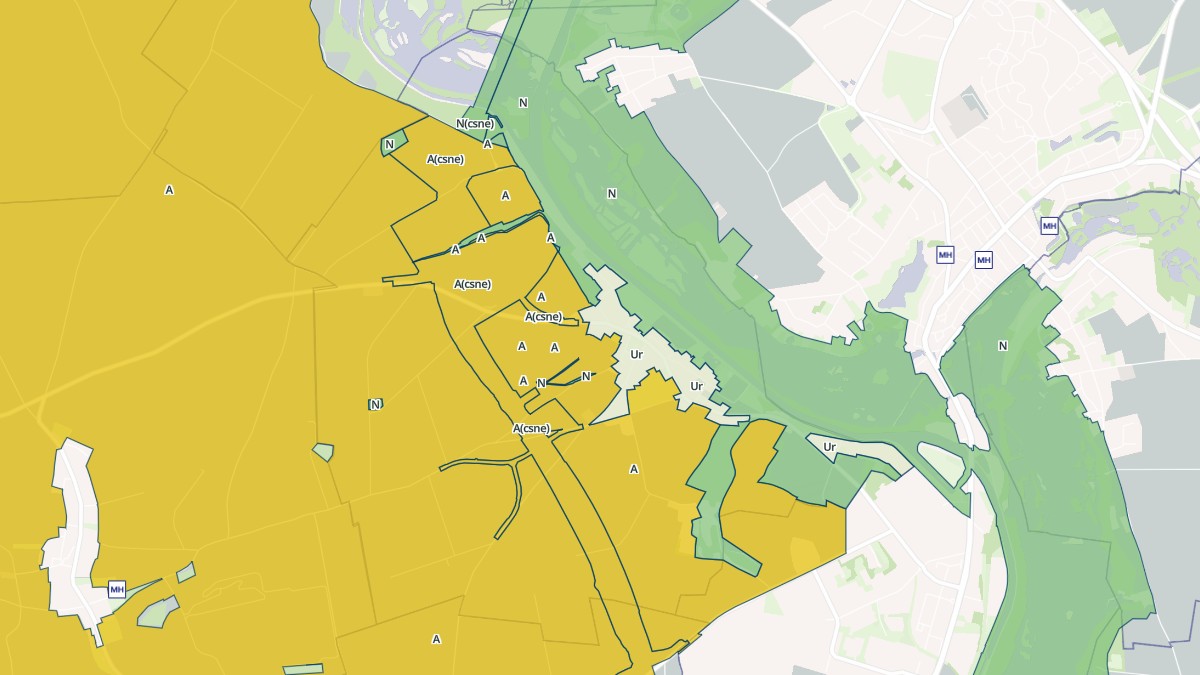 Aperçu cartographique de Biaches, centré sur la commune