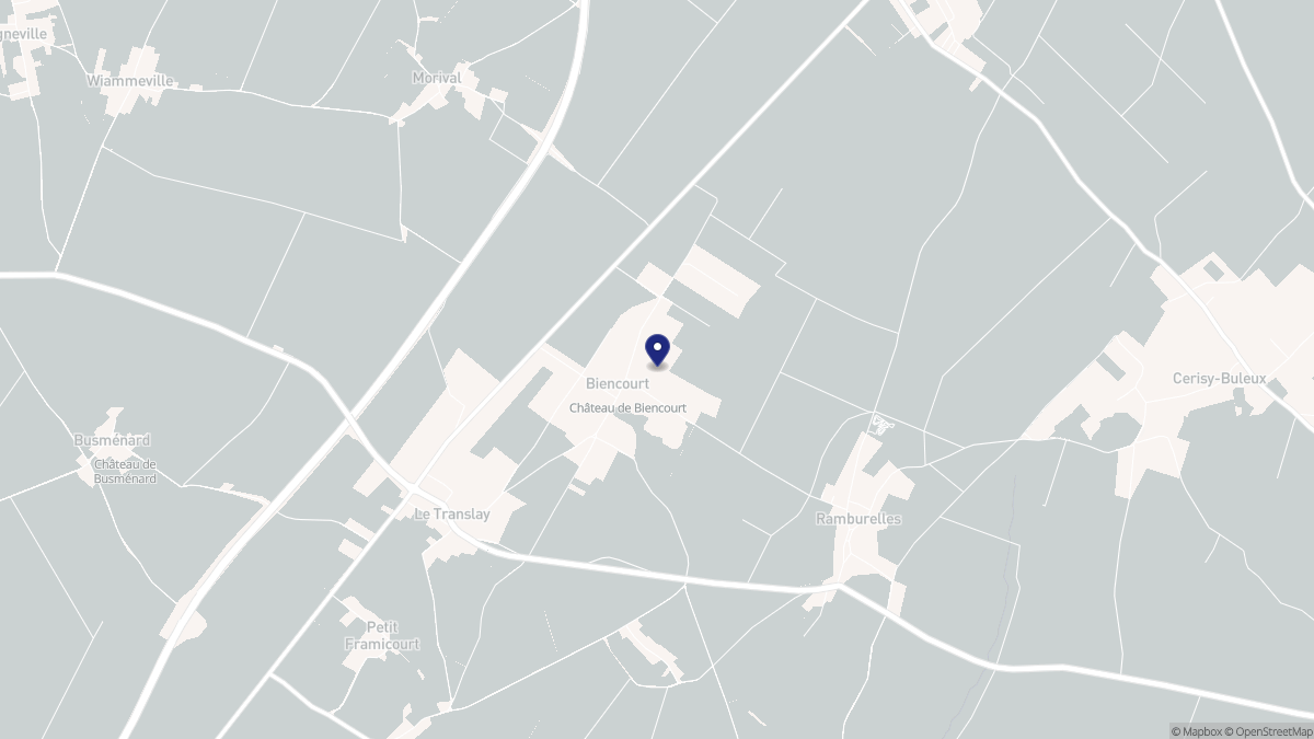 Aperçu cartographique de Biencourt, centré sur la commune