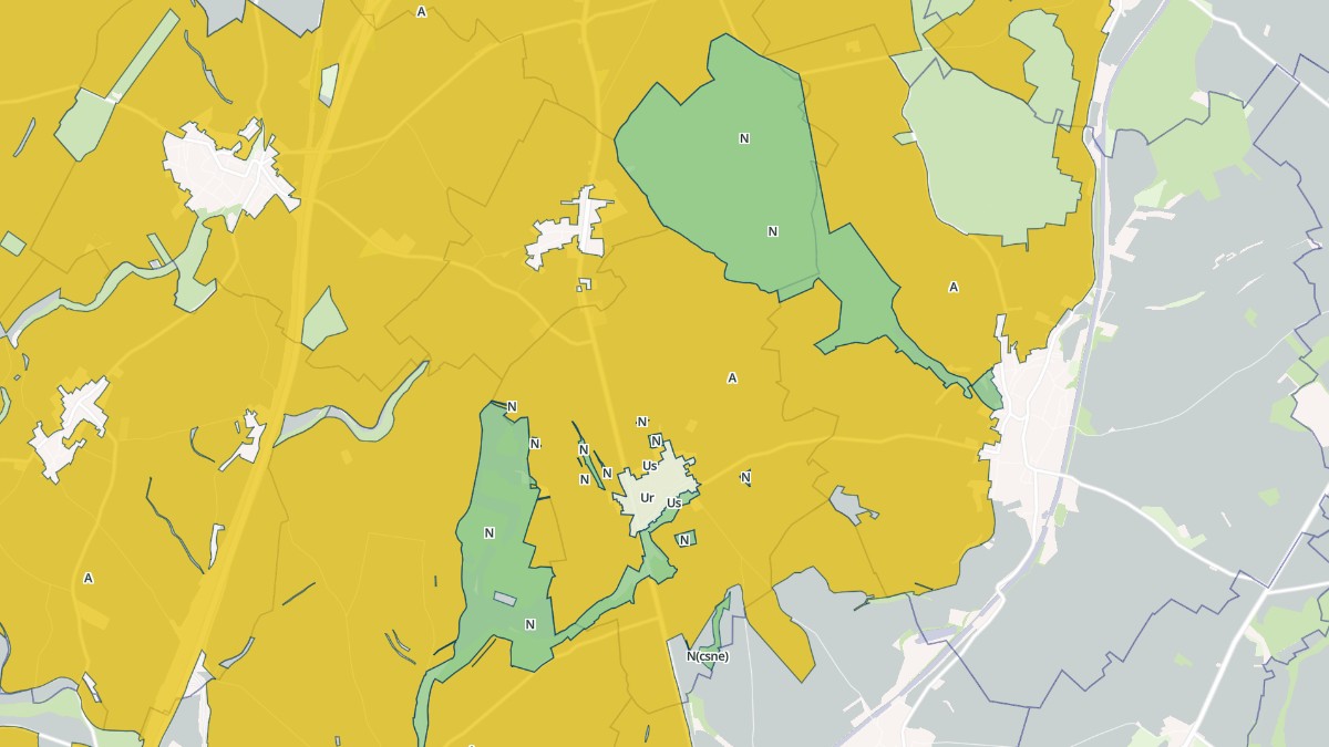 Aperçu cartographique de Bouchavesnes-Bergen, centré sur la commune