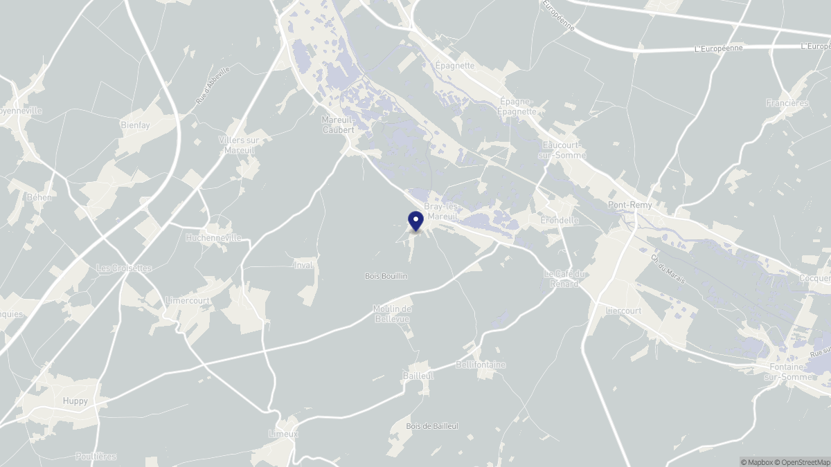 Aperçu cartographique de Bray-lès-Mareuil, centré sur la commune