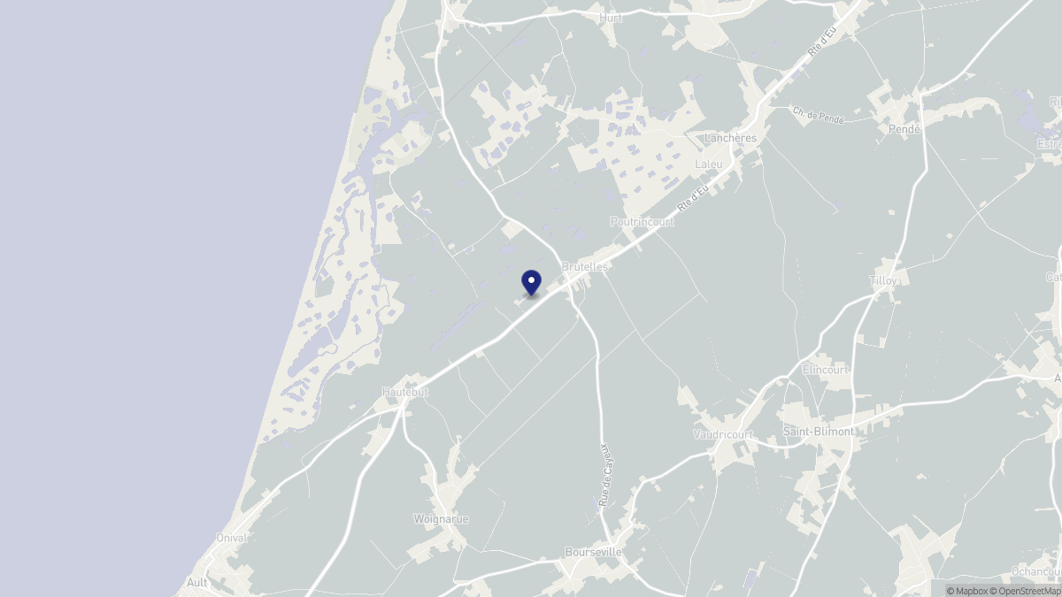 Aperçu cartographique de Brutelles, centré sur la commune