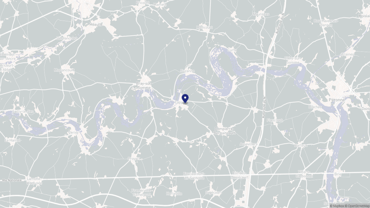 Aperçu cartographique de Cappy, centré sur la commune