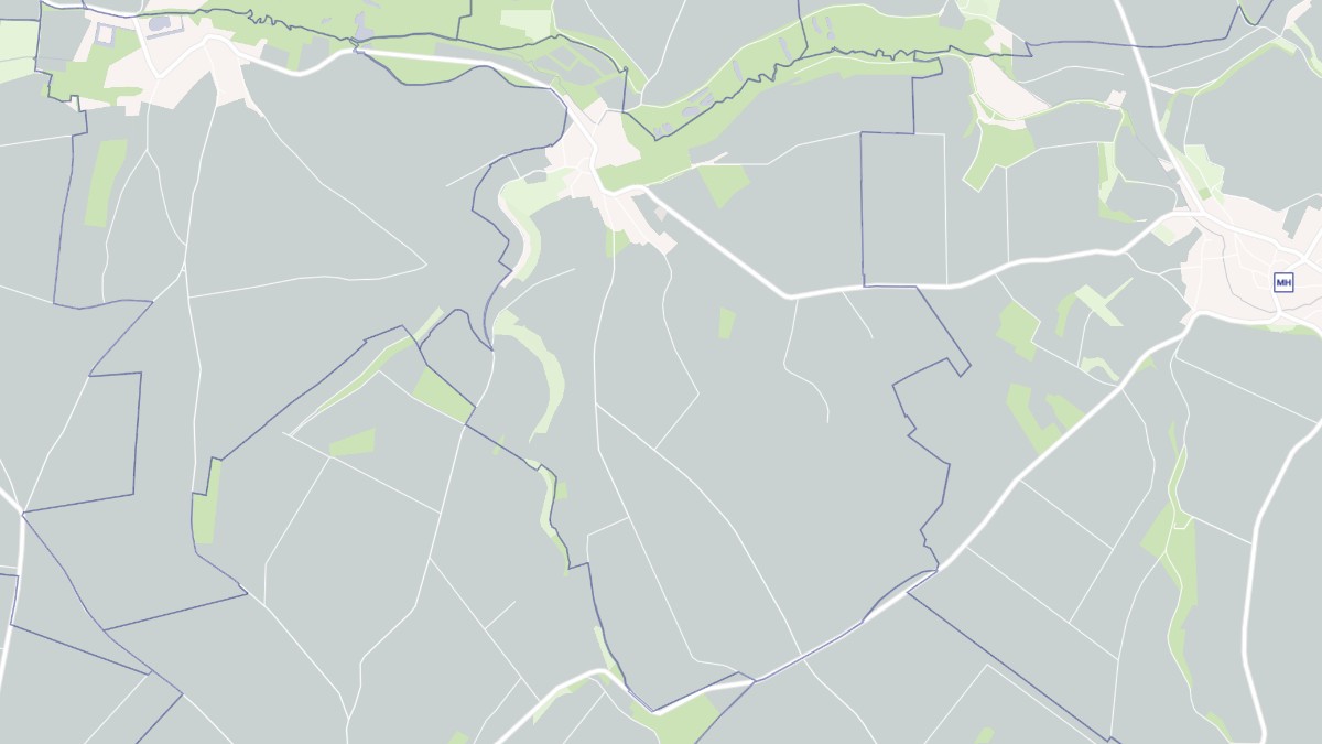 Aperçu cartographique de Cayeux-en-Santerre, centré sur la commune