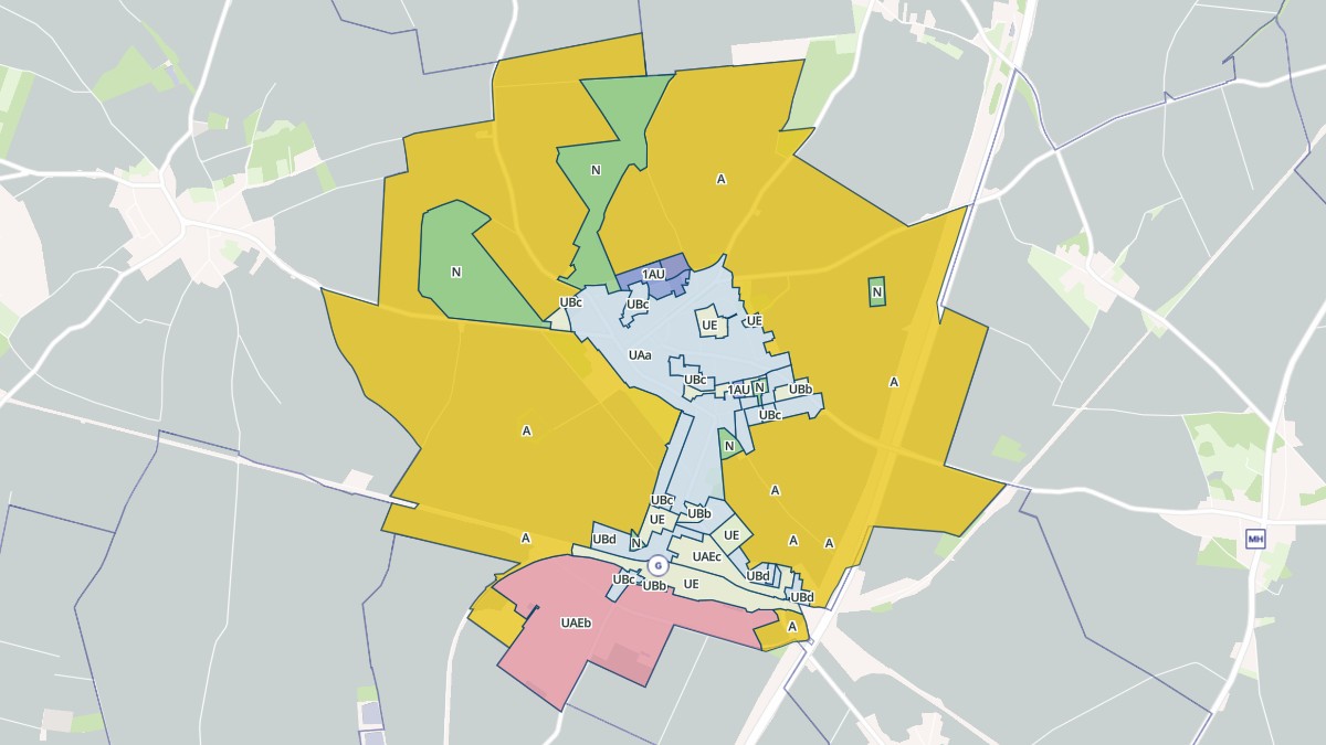 Aperçu cartographique de Chaulnes, centré sur la commune