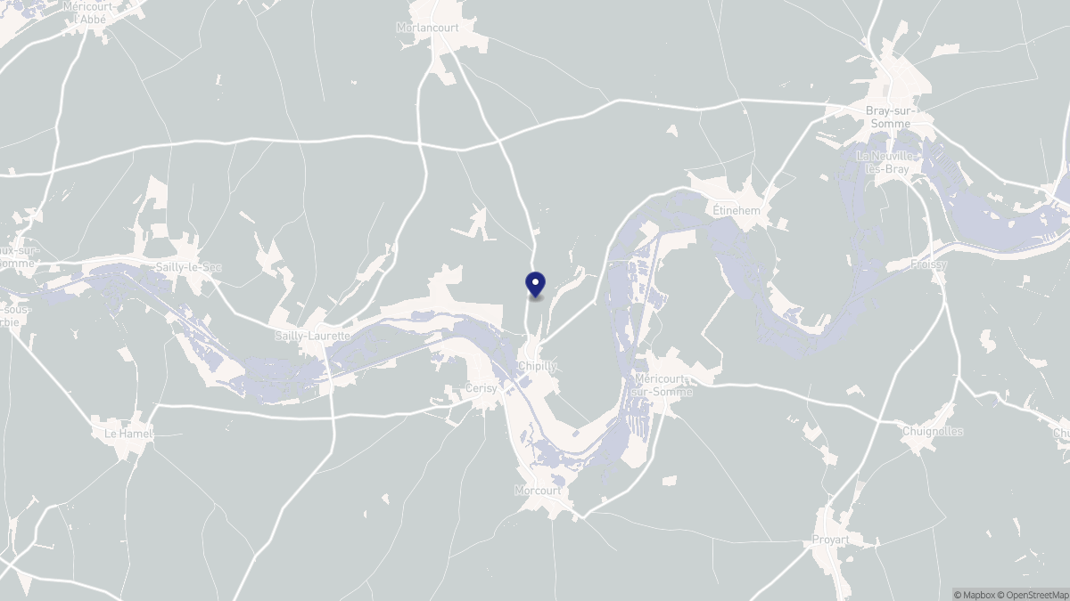 Aperçu cartographique de Chipilly, centré sur la commune
