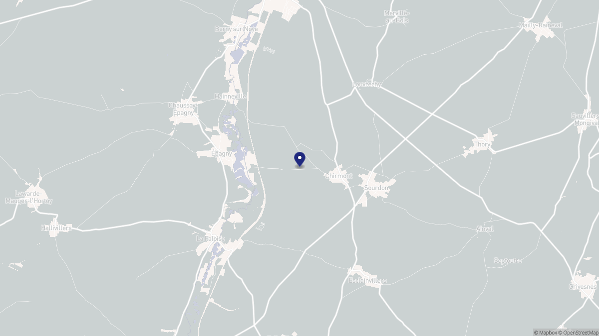 Aperçu cartographique de Chirmont, centré sur la commune