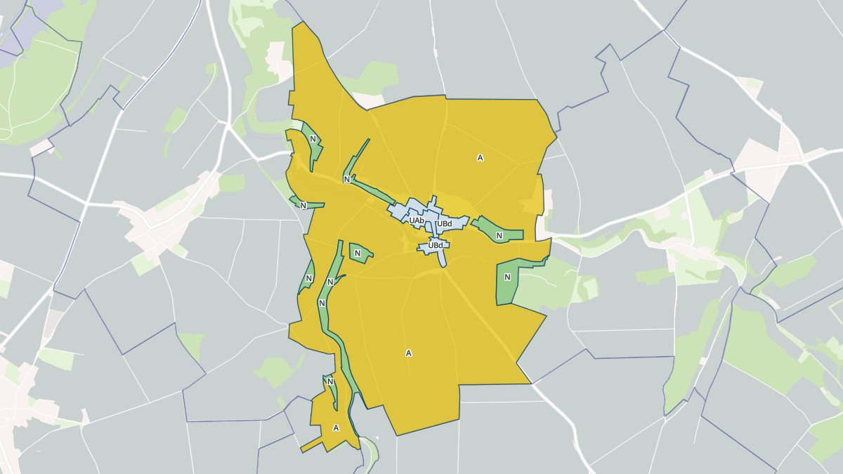 Aperçu cartographique de Chuignes, centré sur la commune