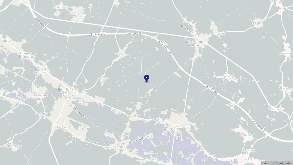 Aperçu cartographique de Cocquerel, centré sur la commune