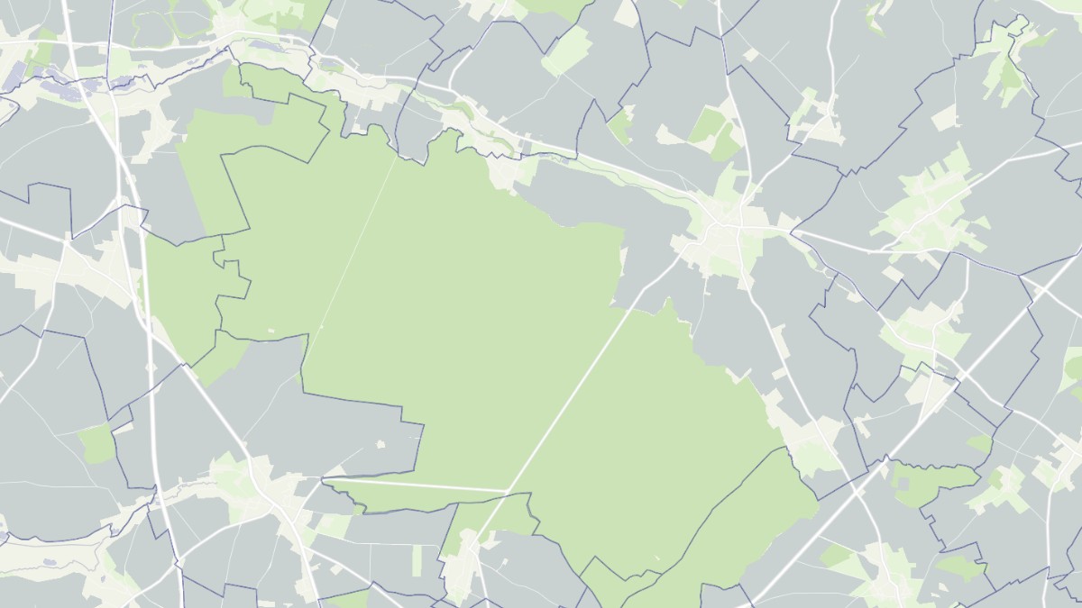 Aperçu cartographique de Crécy-en-Ponthieu, centré sur la commune