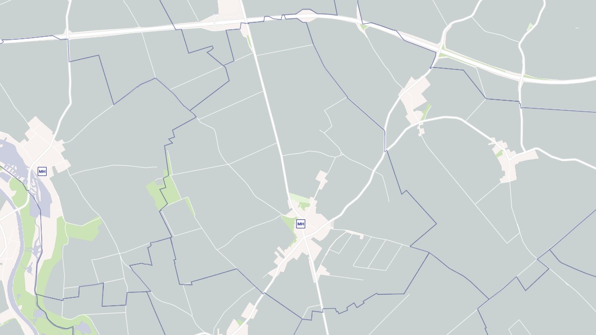 Aperçu cartographique de Croix-Moligneaux, centré sur la commune