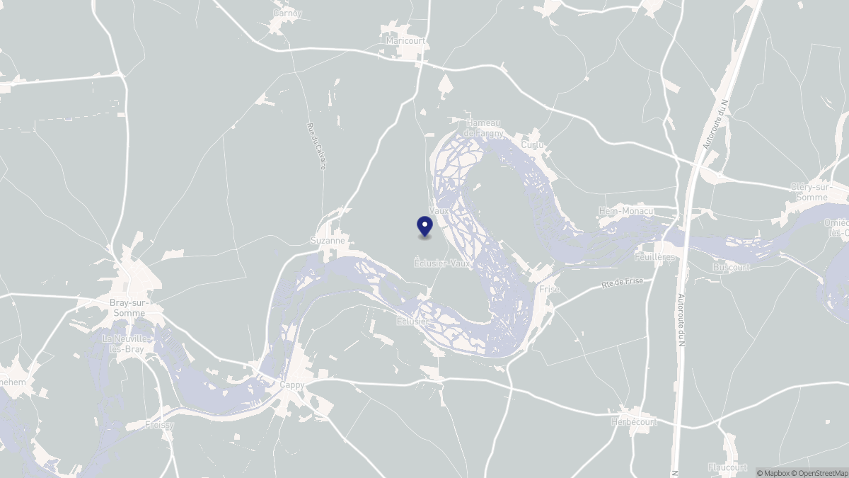 Aperçu cartographique de Éclusier-Vaux, centré sur la commune