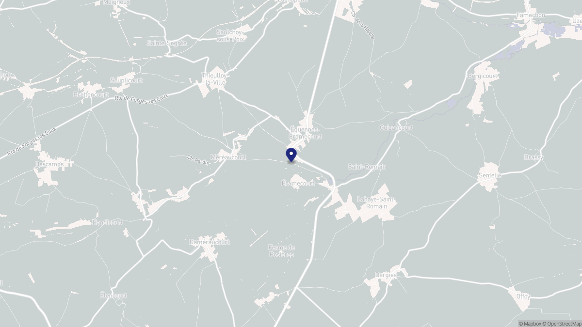 Aperçu cartographique de Équennes-Éramecourt, centré sur la commune