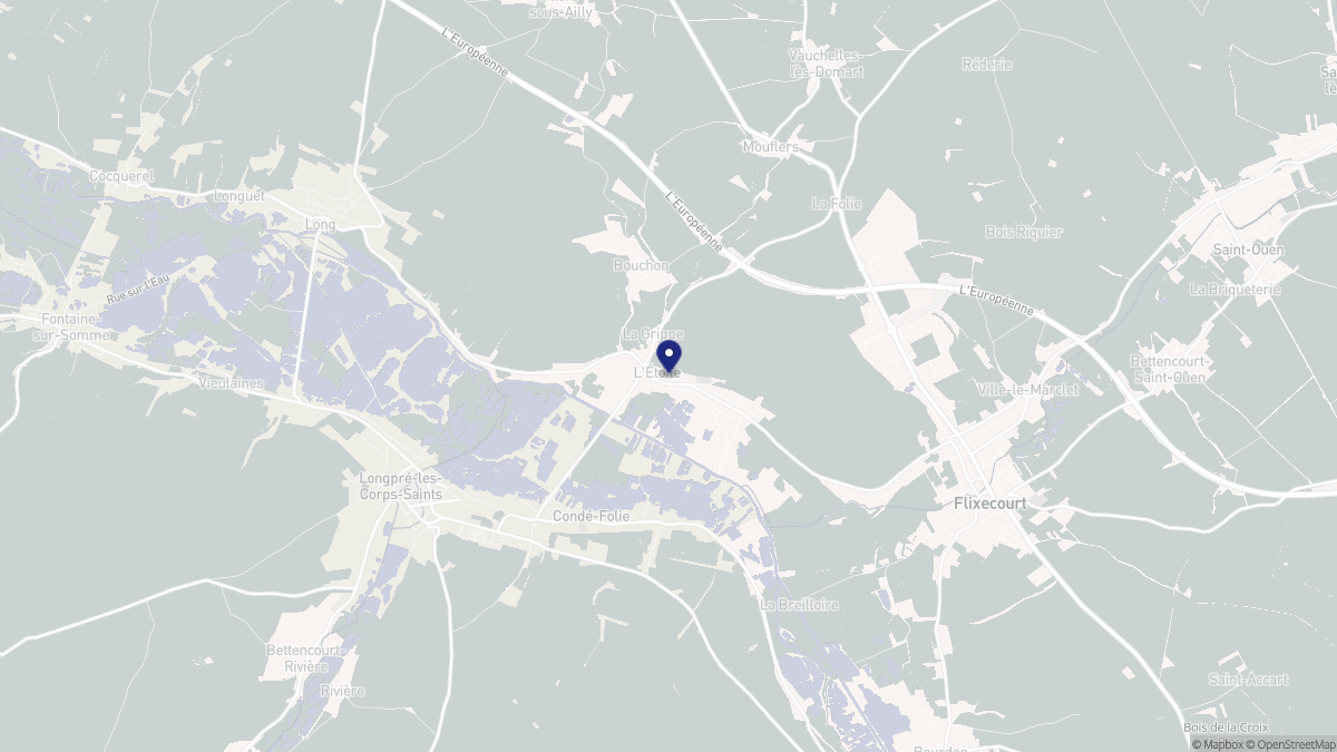 Aperçu cartographique de L'Étoile, centré sur la commune