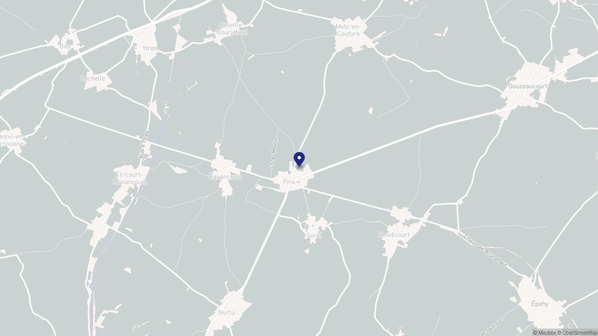 Aperçu cartographique de Fins, centré sur la commune
