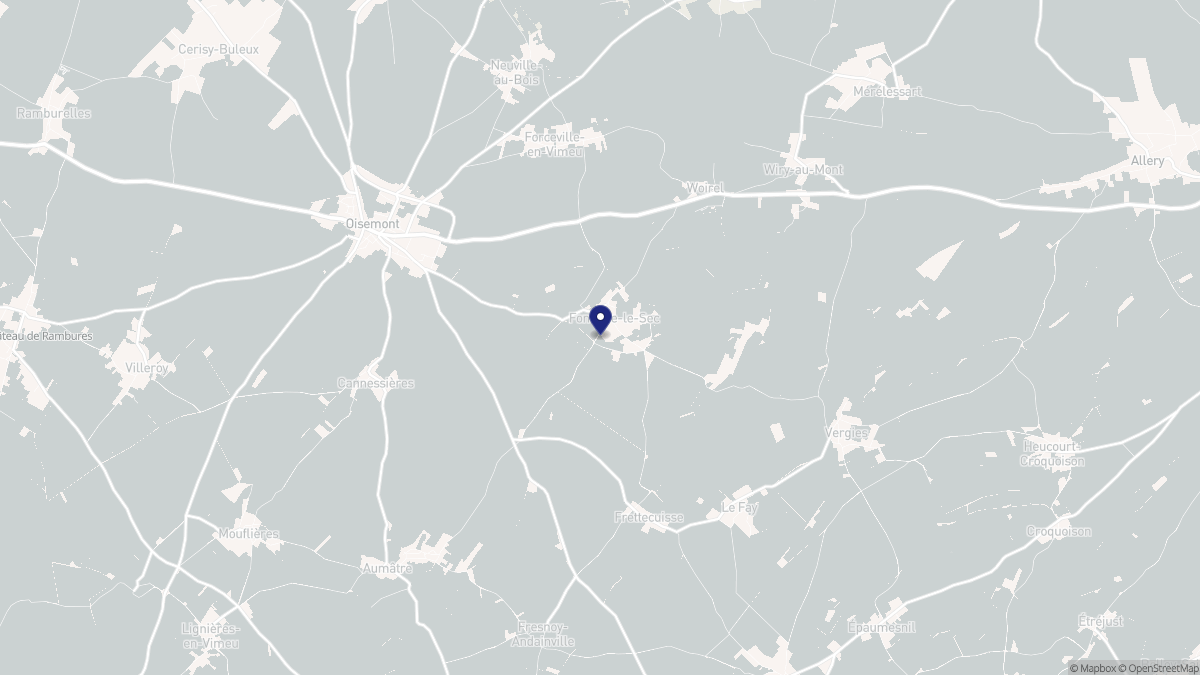 Aperçu cartographique de Fontaine-le-Sec, centré sur la commune