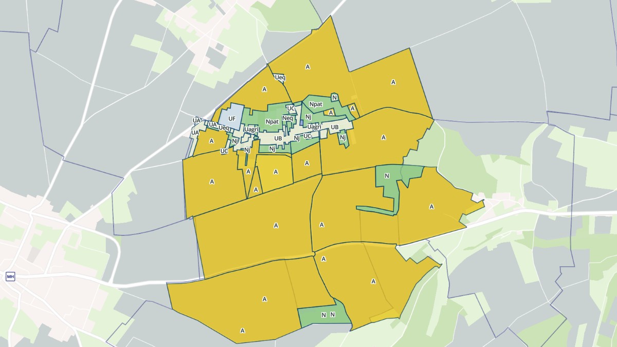 Aperçu cartographique de Forceville-en-Vimeu, centré sur la commune