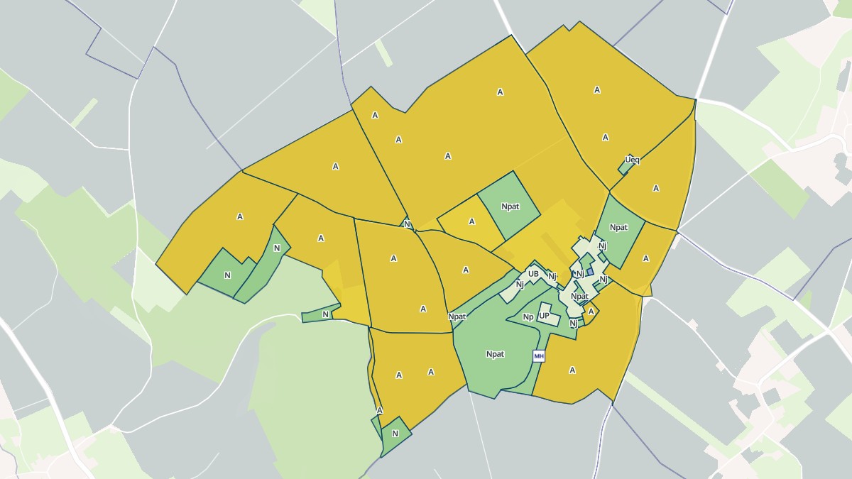 Aperçu cartographique de Foucaucourt-Hors-Nesle, centré sur la commune
