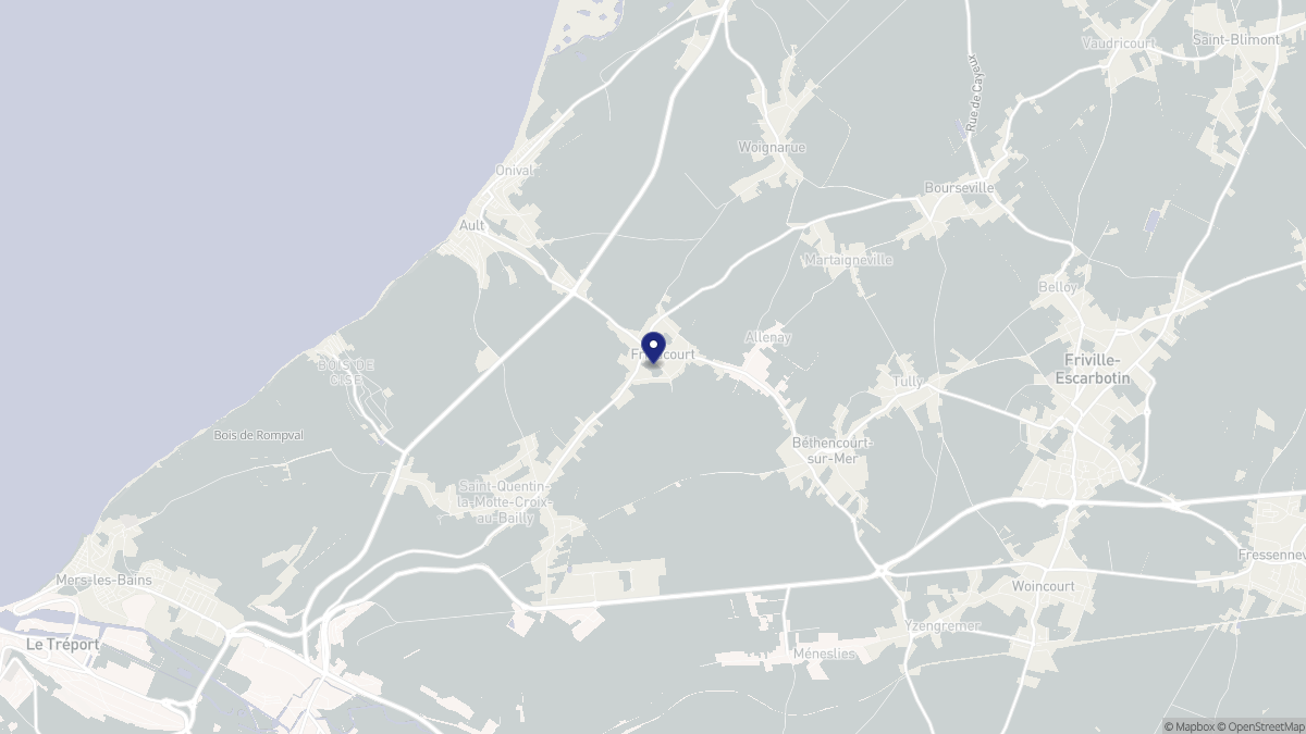 Aperçu cartographique de Friaucourt, centré sur la commune