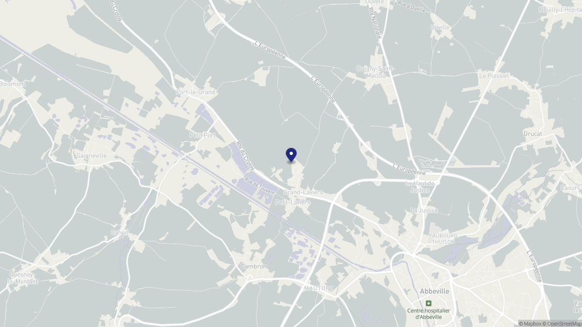 Aperçu cartographique de Grand-Laviers, centré sur la commune