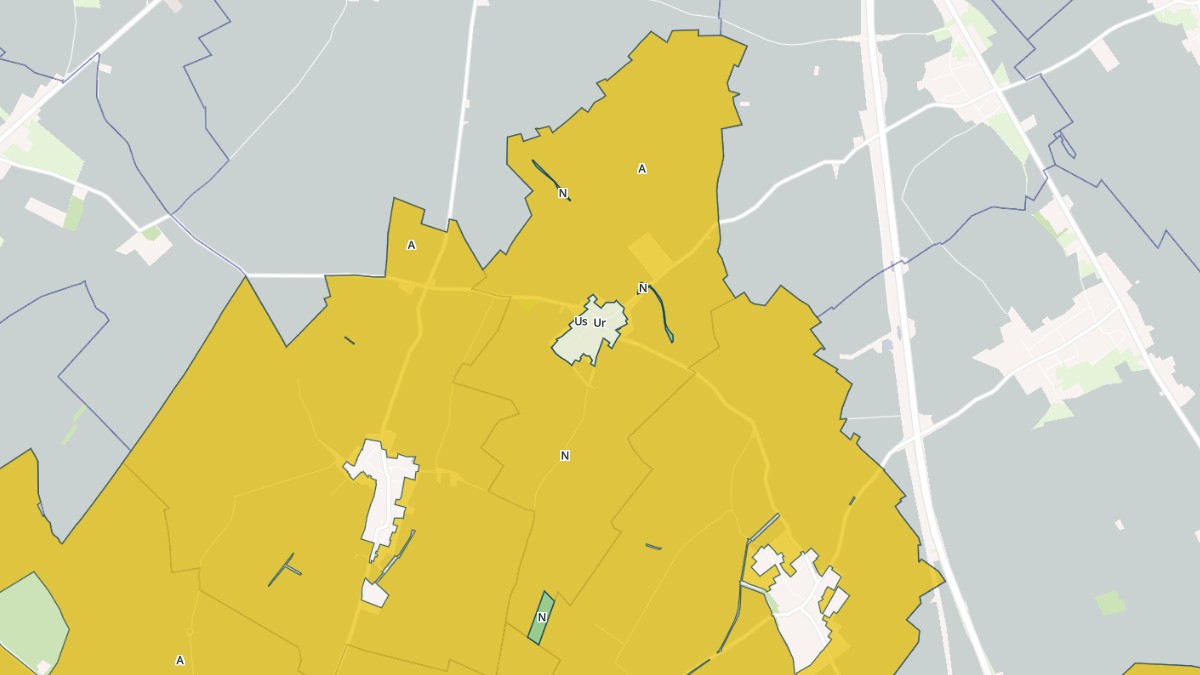 Aperçu cartographique de Gueudecourt, centré sur la commune