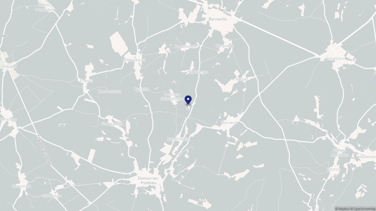 Aperçu cartographique de Lanches-Saint-Hilaire, centré sur la commune