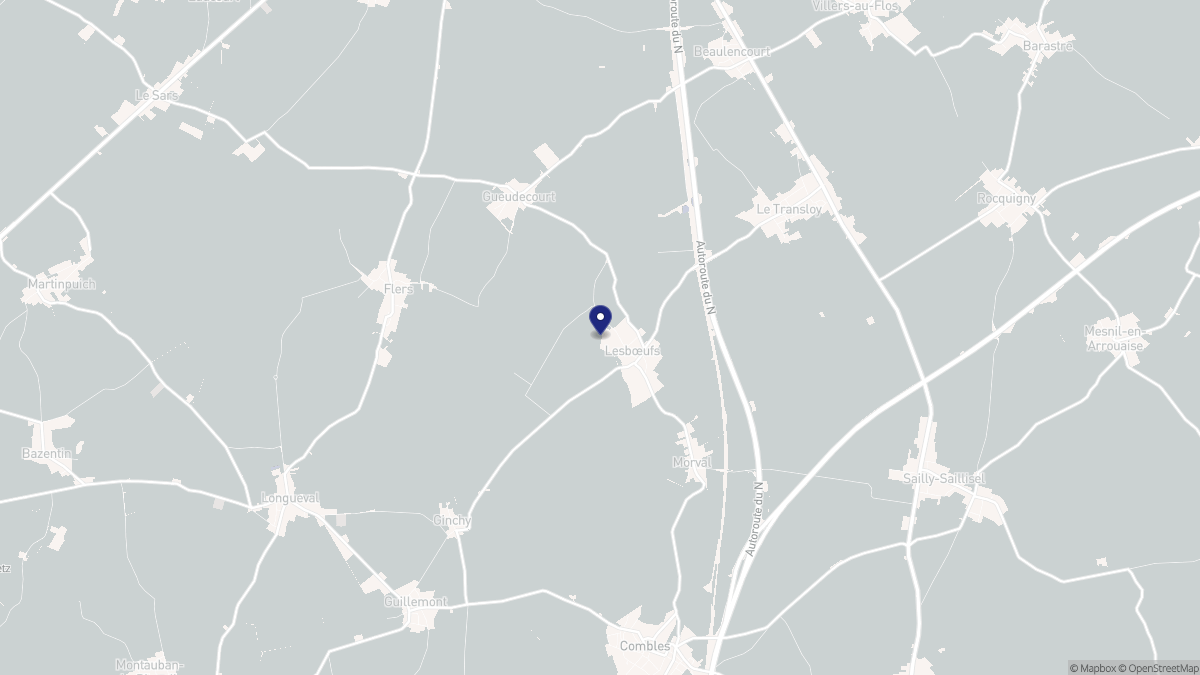 Aperçu cartographique de Lesbœufs, centré sur la commune