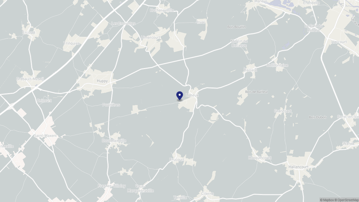 Aperçu cartographique de Limeux, centré sur la commune