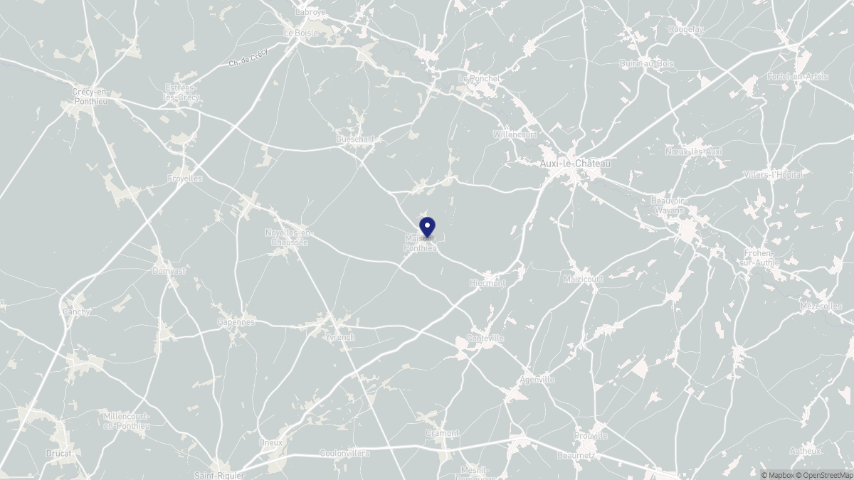 Aperçu cartographique de Maison-Ponthieu, centré sur la commune