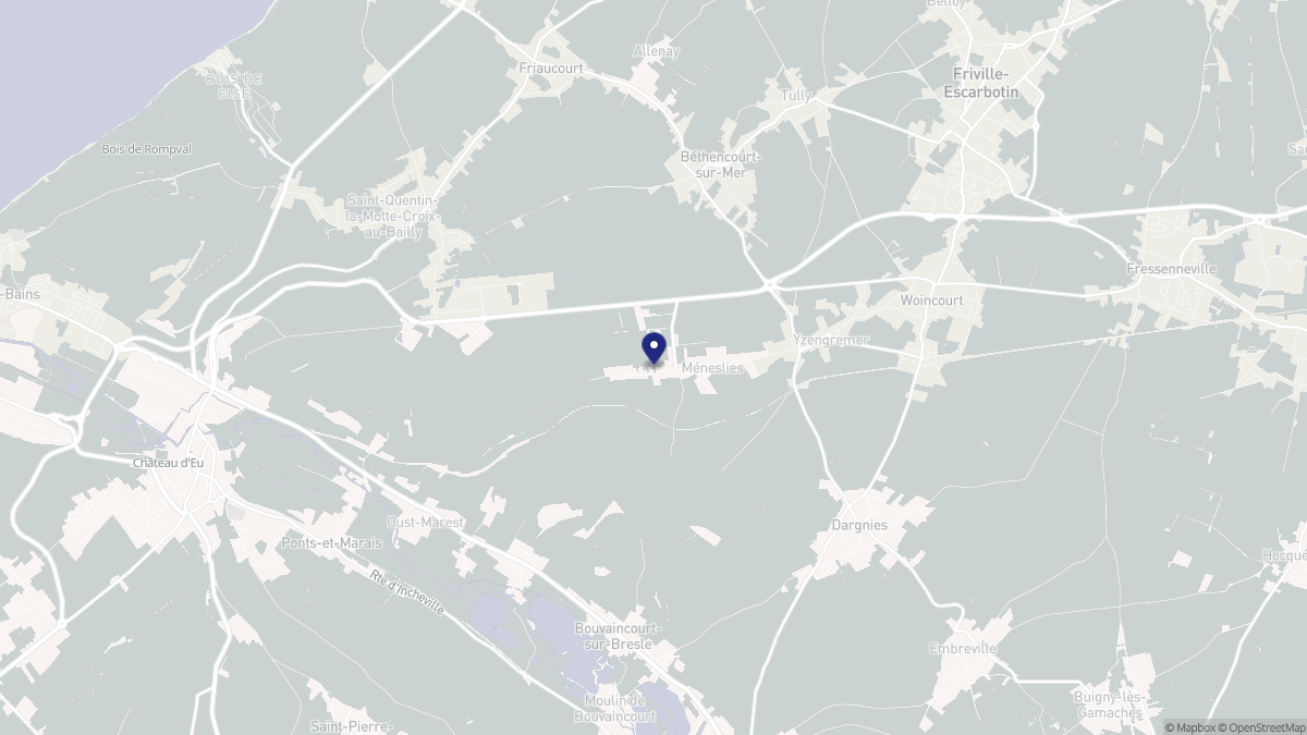Aperçu cartographique de Méneslies, centré sur la commune