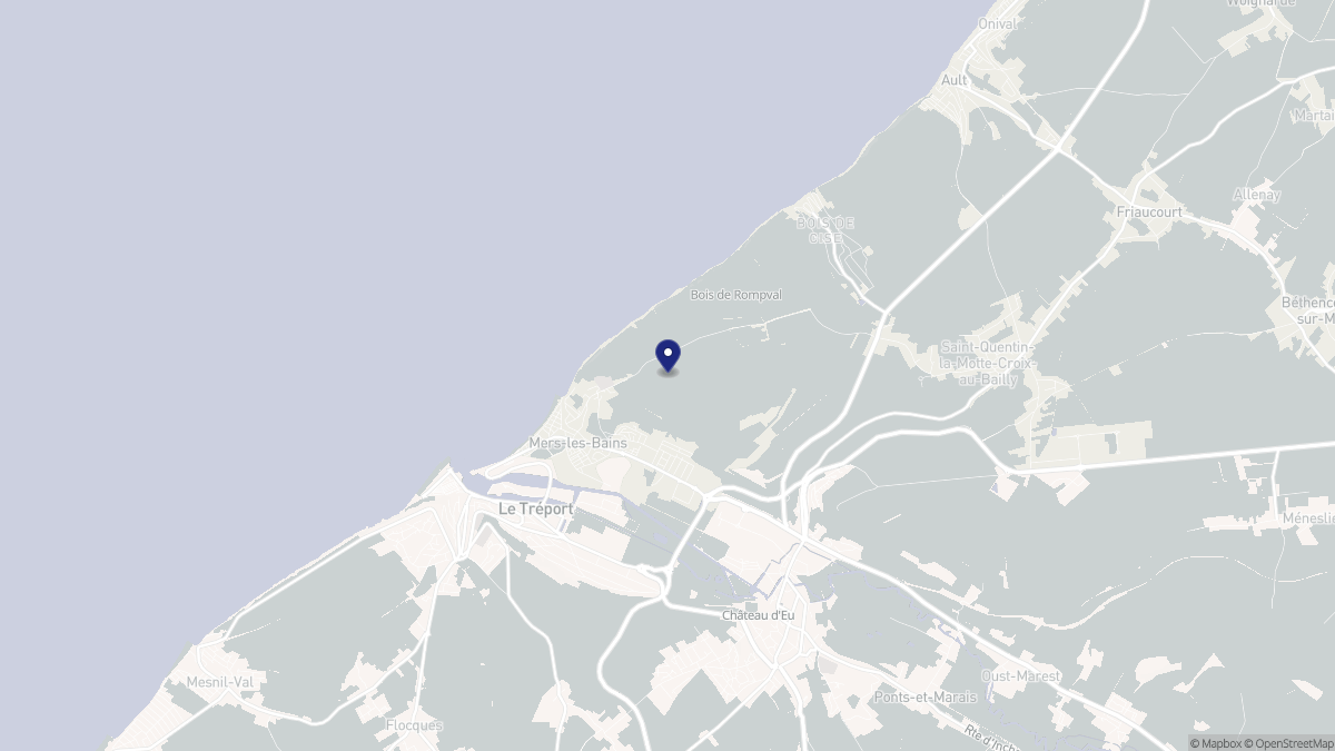 Aperçu cartographique de Mers-les-Bains, centré sur la commune