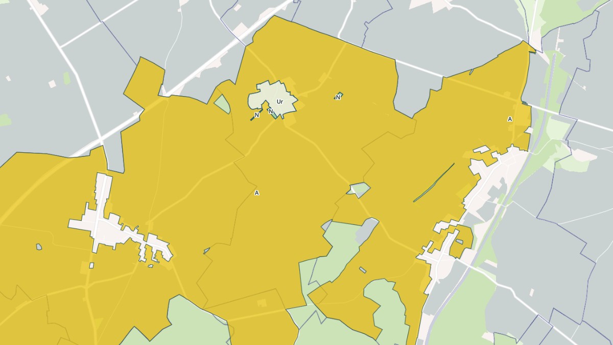 Aperçu cartographique de Mesnil-en-Arrouaise, centré sur la commune