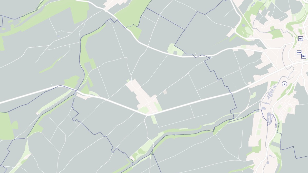 Aperçu cartographique de Mesnil-Saint-Georges, centré sur la commune
