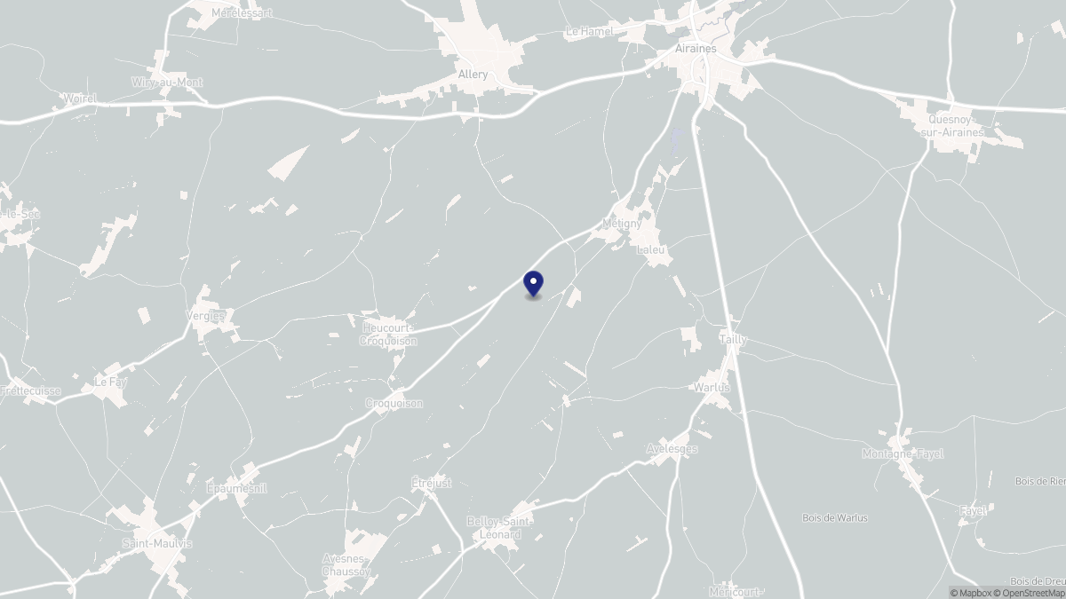 Aperçu cartographique de Métigny, centré sur la commune