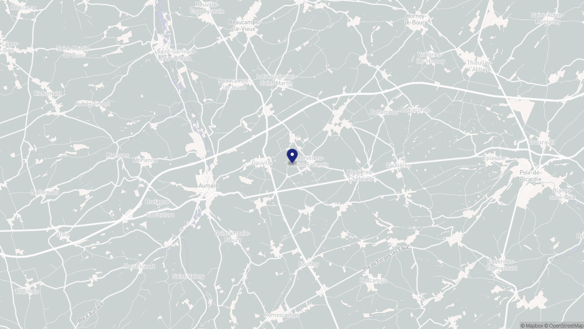 Aperçu cartographique de Morvillers-Saint-Saturnin, centré sur la commune