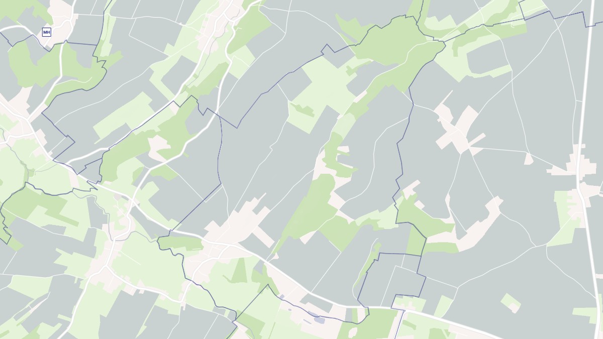 Aperçu cartographique de Occoches, centré sur la commune