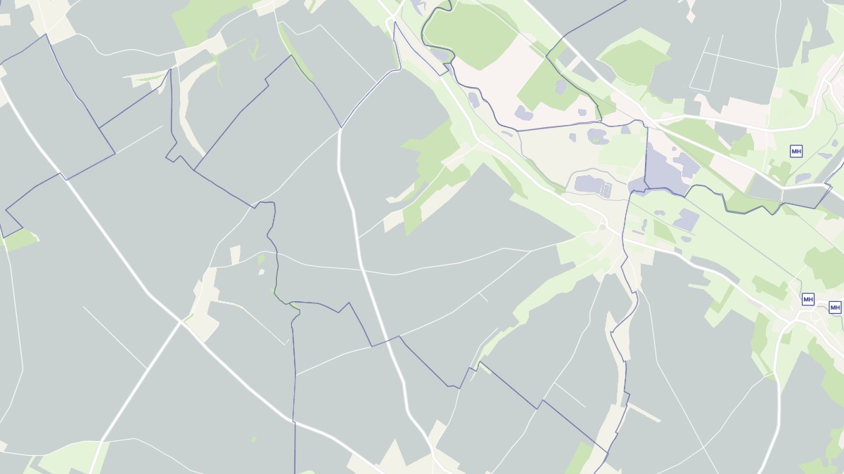 Aperçu cartographique de Ponches-Estruval, centré sur la commune
