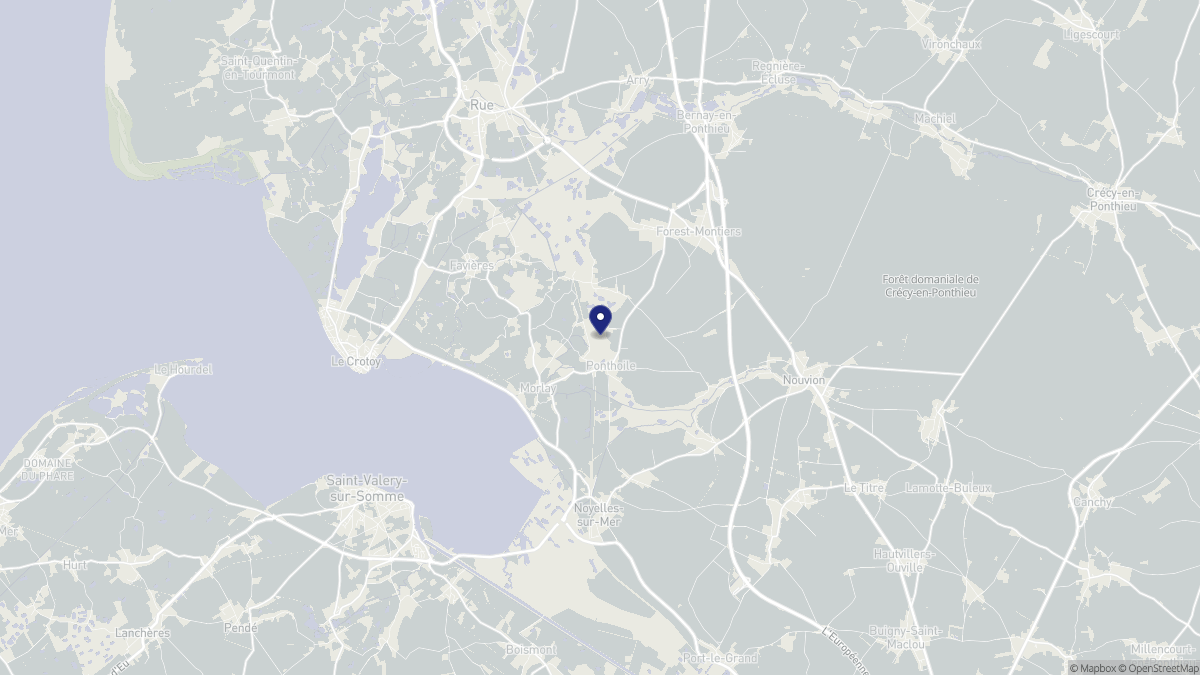 Aperçu cartographique de Ponthoile, centré sur la commune