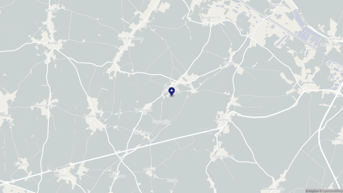 Aperçu cartographique de Quesnoy-le-Montant, centré sur la commune