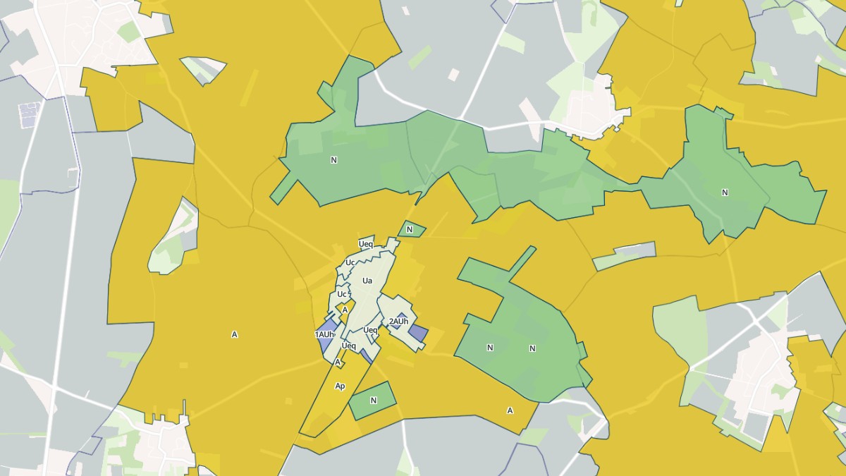 Aperçu cartographique de Rainneville, centré sur la commune